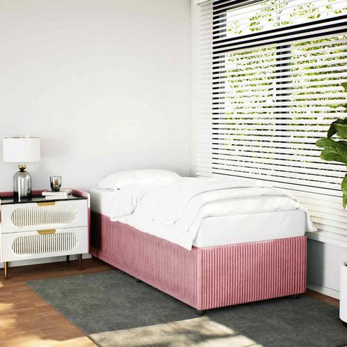 vidaXL Bedframe fluweel roze 90x190 cm, Huis en Inrichting, Slaapkamer | Bedden, Nieuw, Verzenden
