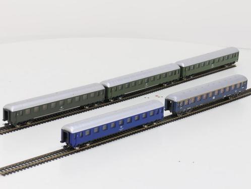 Schaal H0 Lima personenrijtuigen set 5-delig van de DB #5805, Hobby en Vrije tijd, Modeltreinen | H0, Gelijkstroom, Analoog, Gebruikt