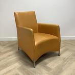 Tweedehands Bert Plantagie leren fauteuil ,  okergeel, Gebruikt