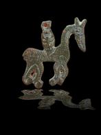 Viking periode : prachtig amulet van ruiter met paard Amulet