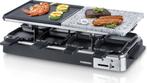 Gourmetstel 8 personen - Raclette - Gourmetplaat - Zwart - M, Verzenden, Nieuw