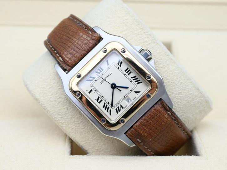 Cartier Santos Ref. 1566 Year 2000s (Box), Handtassen en Accessoires, Horloges | Heren, Polshorloge, Zo goed als nieuw, Overige merken