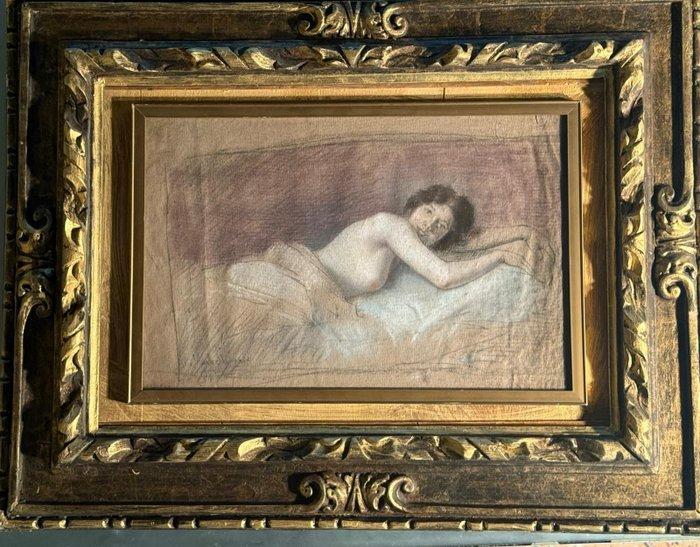 Angelo Morbelli (1853-1919) - Risveglio, Antiek en Kunst, Kunst | Schilderijen | Klassiek