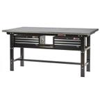 Werkbank zwart 200 cm met zinken werkblad en 2, Ophalen of Verzenden, Nieuw