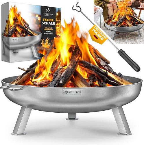 KESSER® Vuurschaal - Vuurkorf - Ø60cm - RVS, Huis en Inrichting, Woonaccessoires | Overige, Verzenden