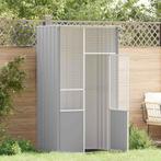 vidaXL Vogelkooi 115x78x200 cm gegalvaniseerd staal grijs, Dieren en Toebehoren, Verzenden, Nieuw