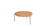 4 Seasons Outdoor Yoga loungetafel latte met rond teak blad, Tuin en Terras, Nieuw