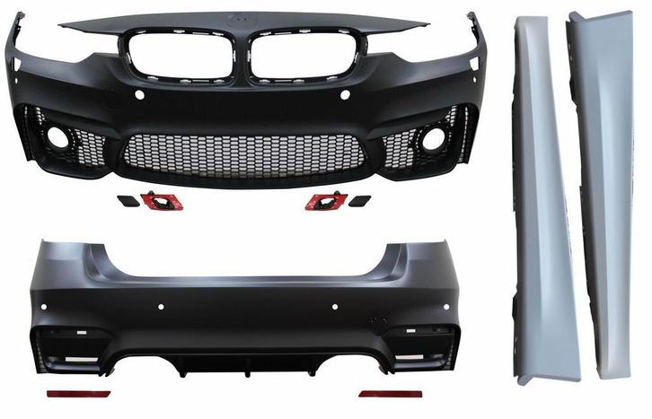 EVO look pakket frontlip BMW 3 serie F30 2012 2019 B9714, Auto-onderdelen, Carrosserie, Nieuw, Herkomst onderdeel bekend, BMW