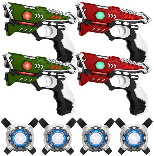 KidsTag Lasergame kopen - 4 laserguns rood/groen + 4 vesten, Enfants & Bébés, Jouets | Extérieur | Jeu d'action, Enlèvement ou Envoi
