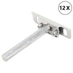 vidaXL Zwevende plankdragers 12st onzichtbaar Ø12x100 mm, Doe-het-zelf en Bouw, Verzenden, Nieuw