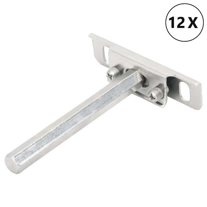 vidaXL Zwevende plankdragers 12st onzichtbaar Ø12x100 mm, Doe-het-zelf en Bouw, Hang- en Sluitwerk, Nieuw, Verzenden