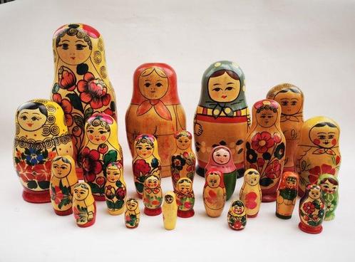 Matryoshka dolls - Figure - 1986 - Soviet Socialist, Antiek en Kunst, Antiek | Speelgoed