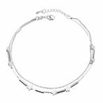 Fako Bijoux® - Enkelbandje - Sterretjes - Verzilverd