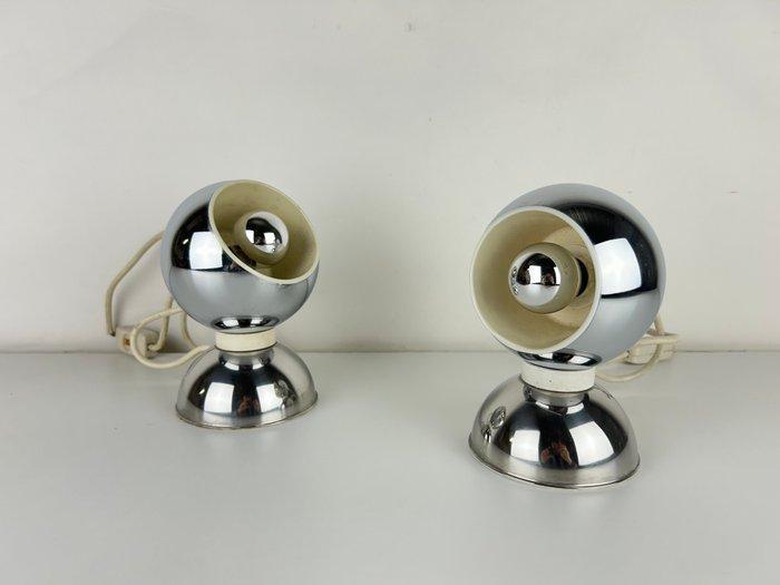 Lampadari Reggiani - Lamp (2) - Cromate Eyeball lampen uit, Antiek en Kunst, Antiek | Verlichting