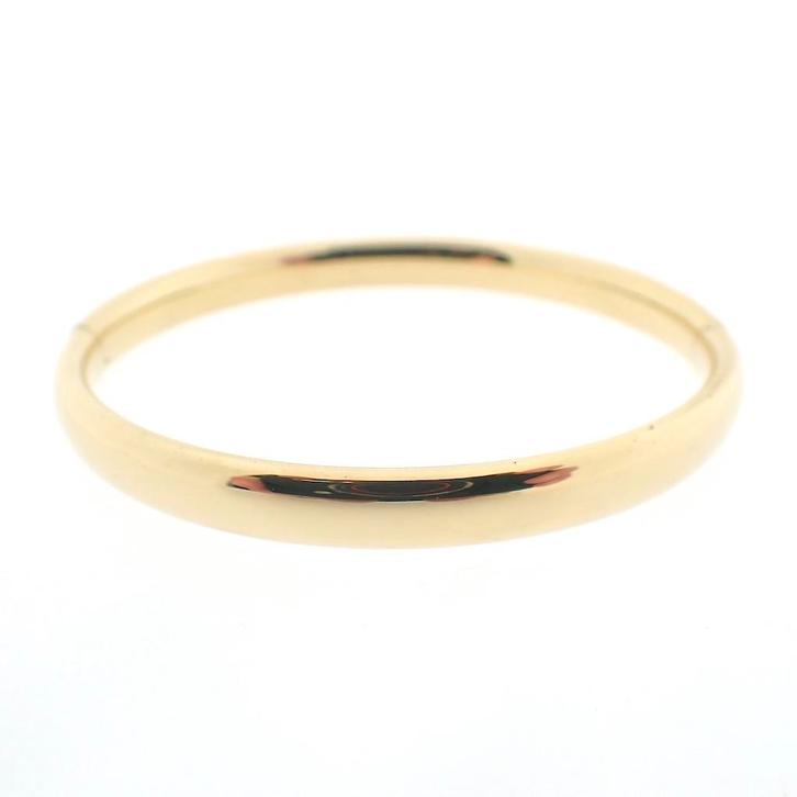 Gouden gladde slavenarmband | Ø 60 mm (gouden slavenarmband, Handtassen en Accessoires, Armbanden, Overige kleuren, Gebruikt, Goud