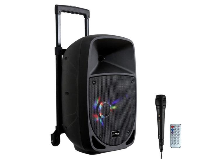 Party Sound PARTY-8LED Karaoke Speaker 8&quot; 300W Met BT,, Audio, Tv en Foto, Luidsprekerboxen