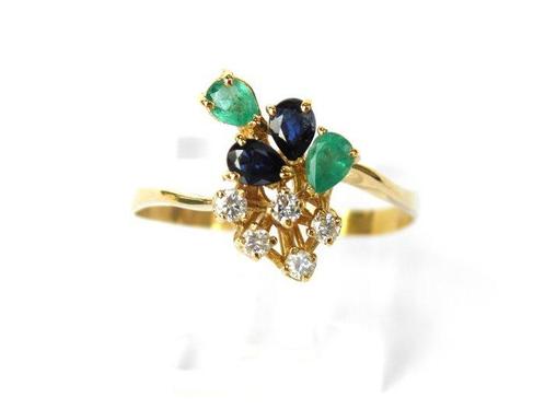 Zonder Minimumprijs - Ring - 18 karaat Geel goud - 0.81ct., Handtassen en Accessoires, Ringen