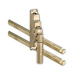 Pomp-espagnolet Bauhaus messing antiek inclusief 2 stangen, Nieuw, Overige materialen, Klink of Kruk