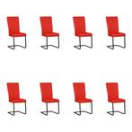 Set van 8 Leren eetkamerstoelen Dare - Toledo Ferrari, Ophalen of Verzenden