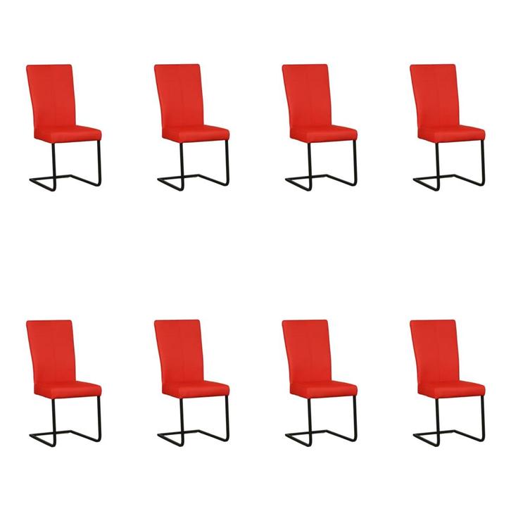 Set van 8 Leren eetkamerstoelen Dare - Toledo Ferrari, Maison & Meubles, Chaises, Enlèvement ou Envoi