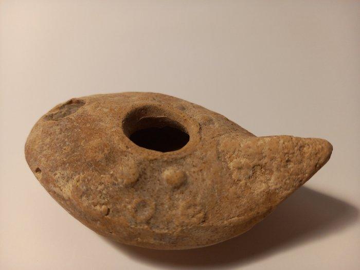 Laat-Romeins / Vroeg-Byzantijns Ton late antieke olielamp -, Antiquités & Art, Antiquités | Autres Antiquités