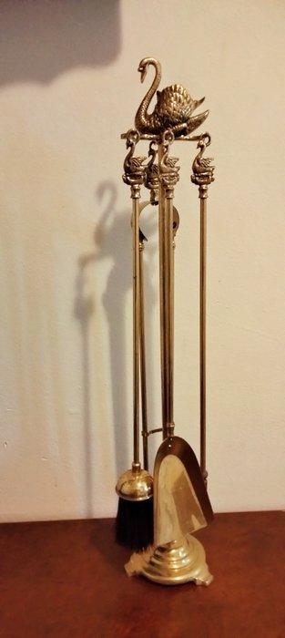 Openhaard accessoire (5) - Forme Signe brons - Verguld