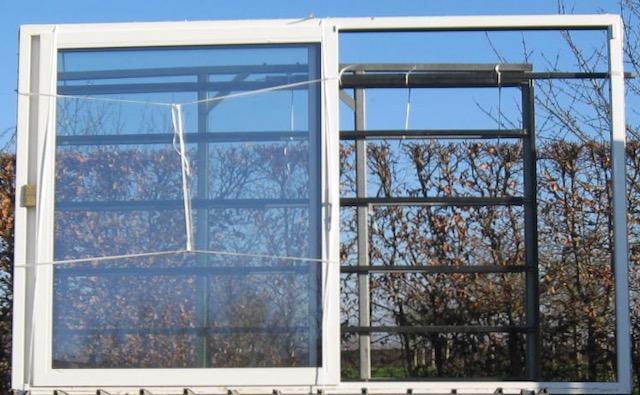 pvc schuifraam , schuifdeur , pui , schuifpui 357 x 220, Bricolage & Construction, Châssis & Portes coulissantes, Enlèvement ou Envoi