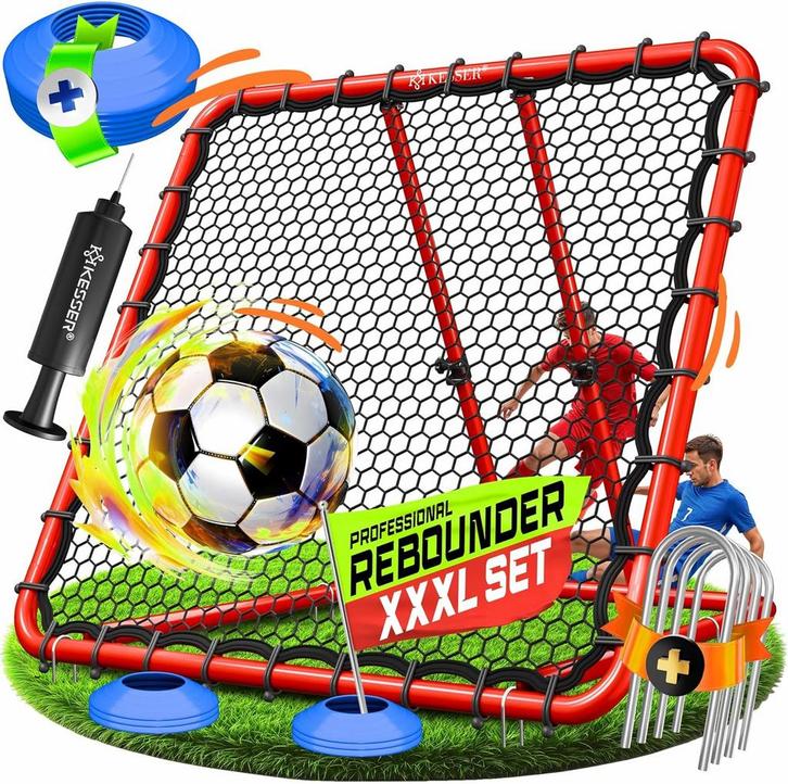 KESSER® Voetbal Rebounder - Kickback - Tchouk - 128x128cm -, Huis en Inrichting, Woonaccessoires | Overige, Verzenden