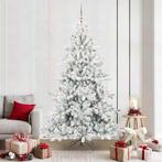 vidaXL Kunstmatige Hinged Kerstboom Wit 210 cm PVC en Staal, Verzenden