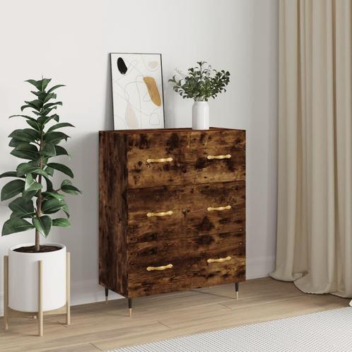 vidaXL Dressoir 69,5x34x90 cm bewerkt hout gerookt, Maison & Meubles, Armoires | Dressoirs, Envoi