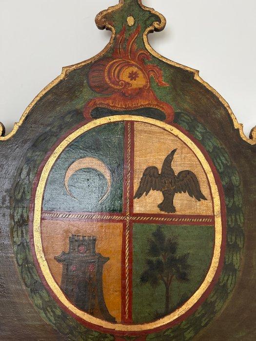 Bed - Hout - Met de hand geschilderd in kleuren, Antiek en Kunst, Antiek | Overige Antiek