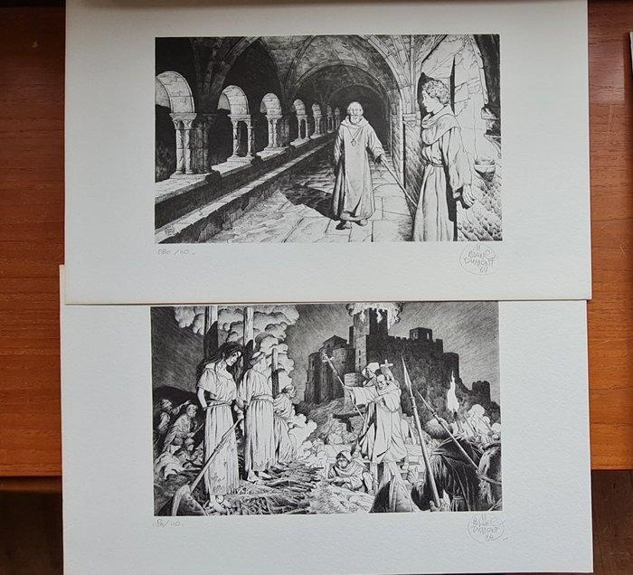 Dumont, Michel Blanc - 2 Lithograph - Au nom de la rose -, Boeken, Strips | Comics