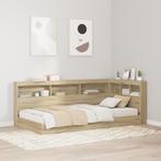 vidaXL Boekenkastbed Sonoma Eik 90x190 cm Gelaagd Hout, Huis en Inrichting, Slaapkamer | Bedden, Verzenden, Nieuw