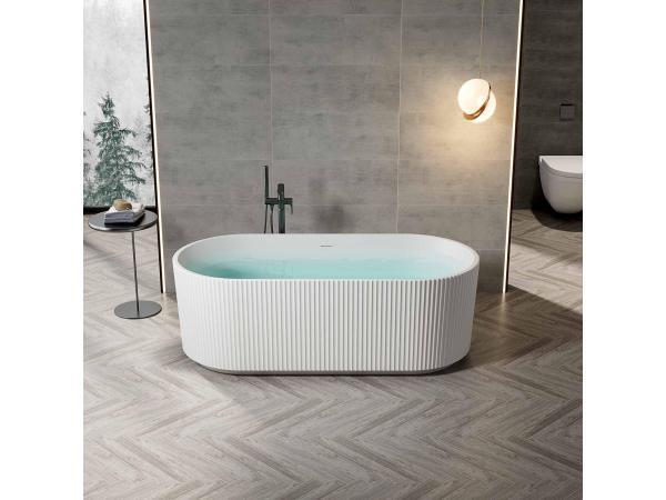 Veiling - Vrijstaand Bad 170x78x58 cm – Geribbeld Design -, Bricolage & Construction, Sanitaire