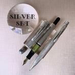 German silver 935 fountain pen and pencil set - Stylo