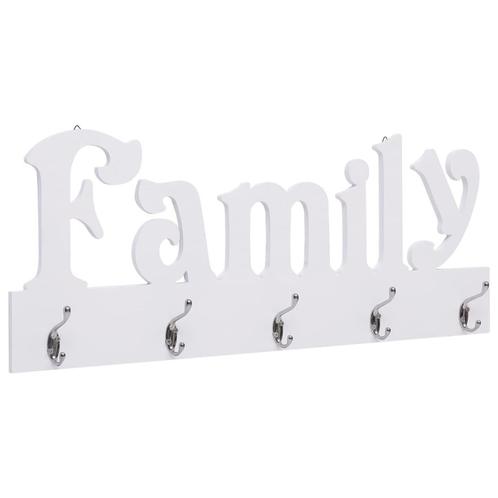vidaXL Wandkapstok FAMILY 74x29,5 cm, Huis en Inrichting, Woonaccessoires | Kapstokken, Nieuw, Verzenden