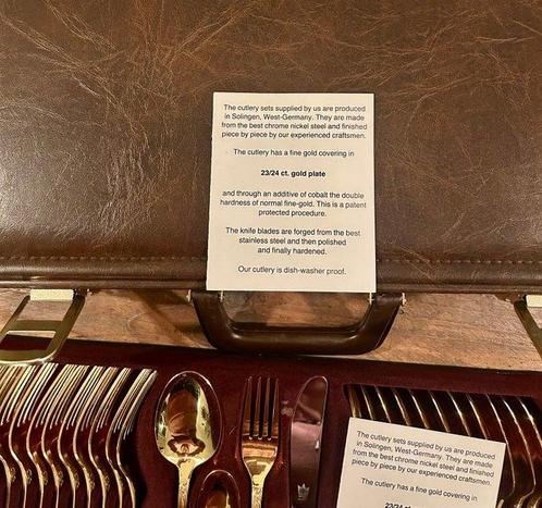 Solingen - Ménagère pour 12 personnes (3) - Plaqué or -, Antiek en Kunst, Antiek | Keukengerei