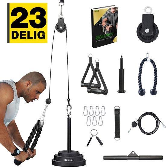 2dekans | Zoluko Home Fitness Kabelsysteem 23-delige set -, Sport en Fitness, Fitnessmaterialen, Ophalen of Verzenden