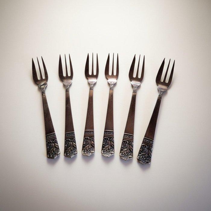 Ménagère pour 6 personnes (7) - Argent 800 - Service dessert, Antiek en Kunst, Antiek | Zilver en Goud