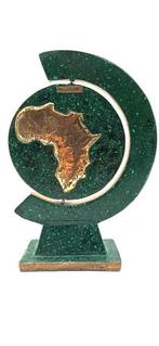 sculptuur, Africa - 25 cm - Malachiet, Messing - 1950, Antiek en Kunst, Curiosa en Brocante
