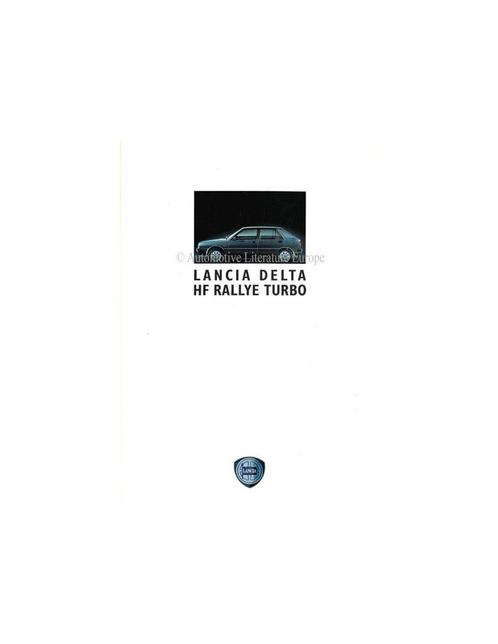 1989 LANCIA DELTA HF RALLYE TURBO BROCHURE DUITS, Boeken, Auto's | Folders en Tijdschriften