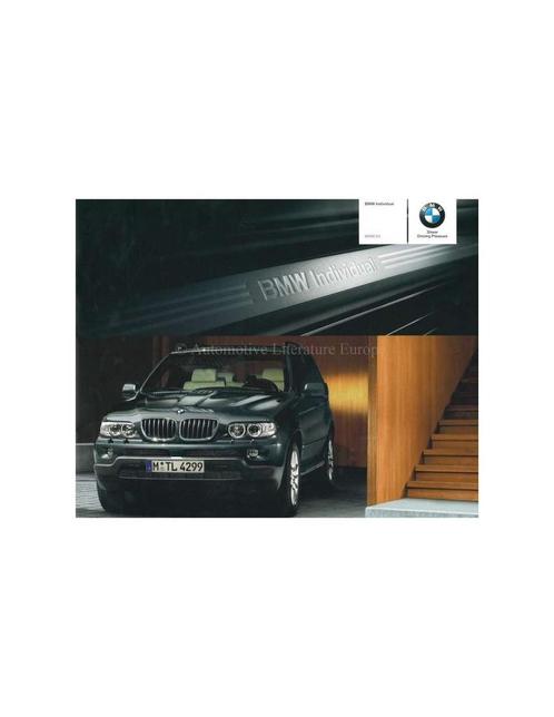 2005 BMW X5 INDIVIDUAL BROCHURE DUITS, Boeken, Auto's | Folders en Tijdschriften, Ophalen of Verzenden