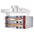 Elektrischeoven, 2 kamers, 2x 6 pizzas Ø 350 mm -, Verzenden, Nieuw in verpakking, Fornuis, Frituur en Grillen