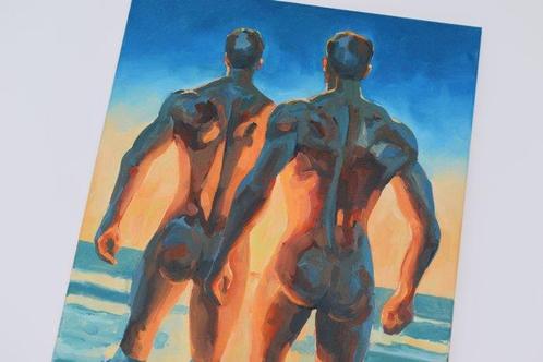 Goodvin Nerko - Reflections in the Waves - No Reserve, Antiek en Kunst, Kunst | Schilderijen | Modern