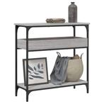 vidaXL Table console avec étagère sonoma gris 75x29x75, Verzenden, Neuf