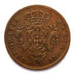 Azoren, Portugal. D. Maria II (1834-1853). 10 Reis - 1843 -, Postzegels en Munten