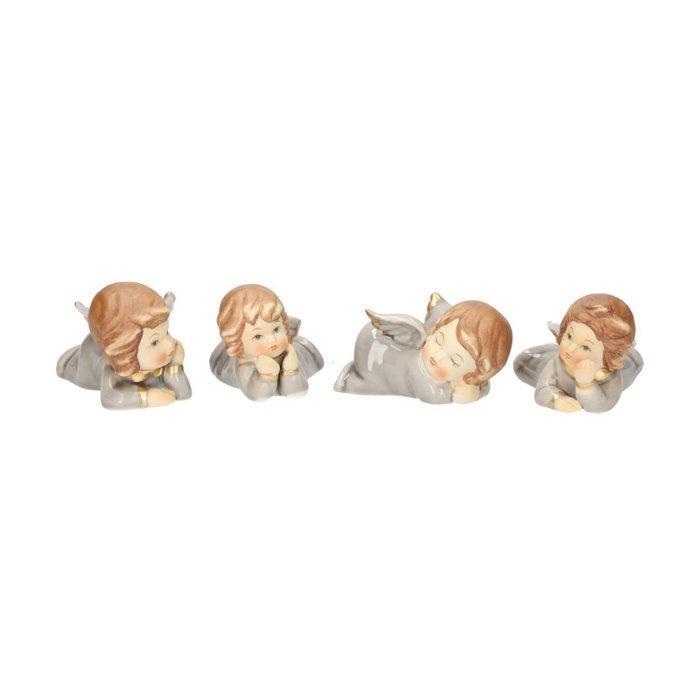 Beeldje - Vier porseleinen engeltjes - Porselein, Antiek en Kunst, Antiek | Boeken en Manuscripten