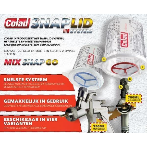 COLAD SNAP LID SYSTEM STARTERSET - 50 BEKERS + DEKSELS, Auto diversen, Autogereedschap, Nieuw, Verzenden