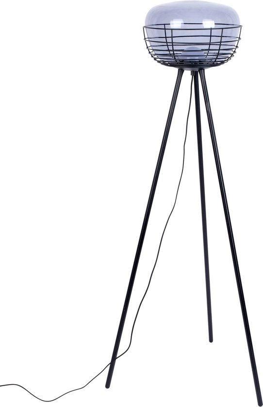 2dekans | Zuiver Smokey Vloerlamp - Staande driepoot lamp -, Huis en Inrichting, Lampen | Losse lampen, Ophalen of Verzenden