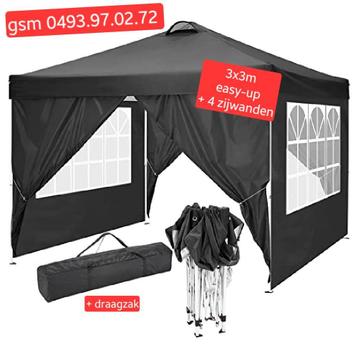 nieuwe easy-up tenten incl zijwanden 3x3m beschikbaar voor biedingen
